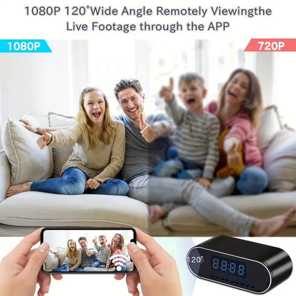 HD Wifi Clock Hidden Camera