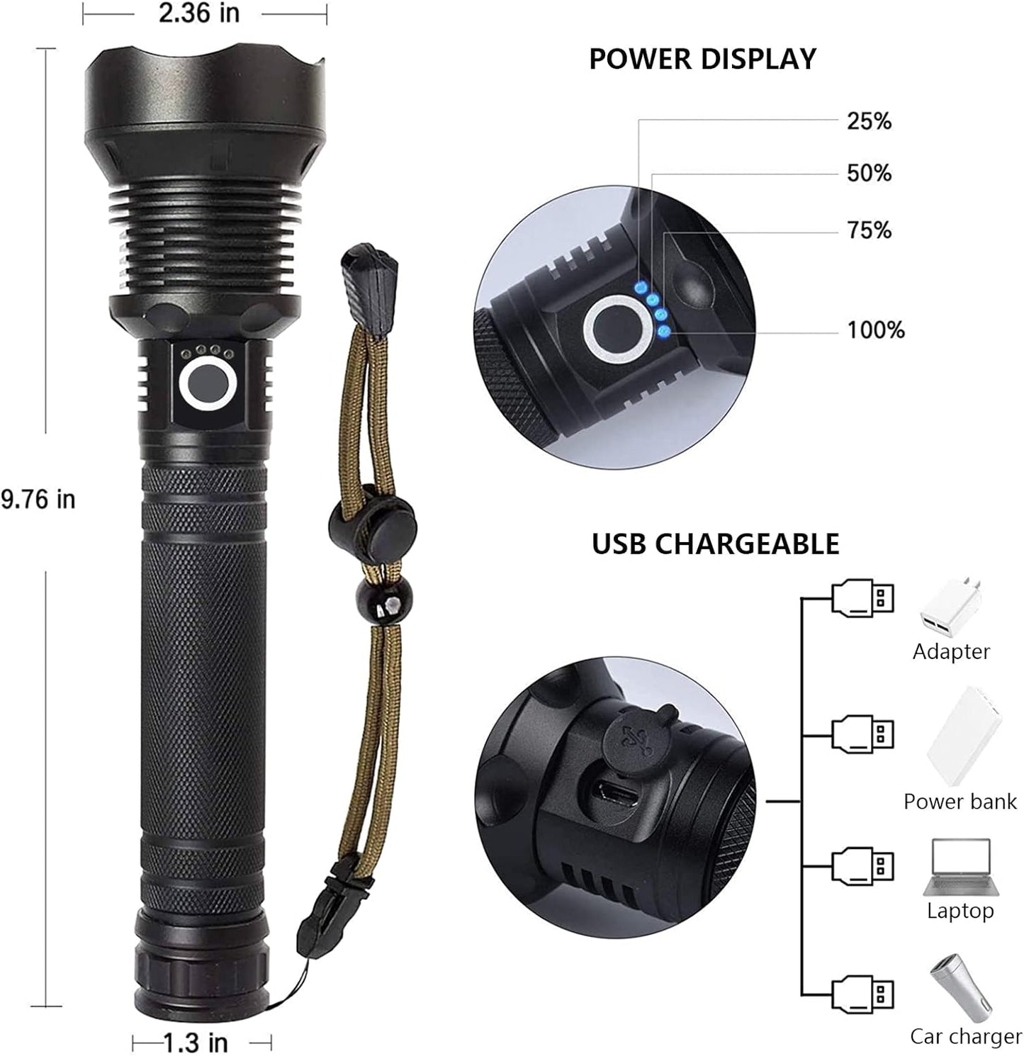 LP300XL LED RECHARGEABLE FLASHLIGHT