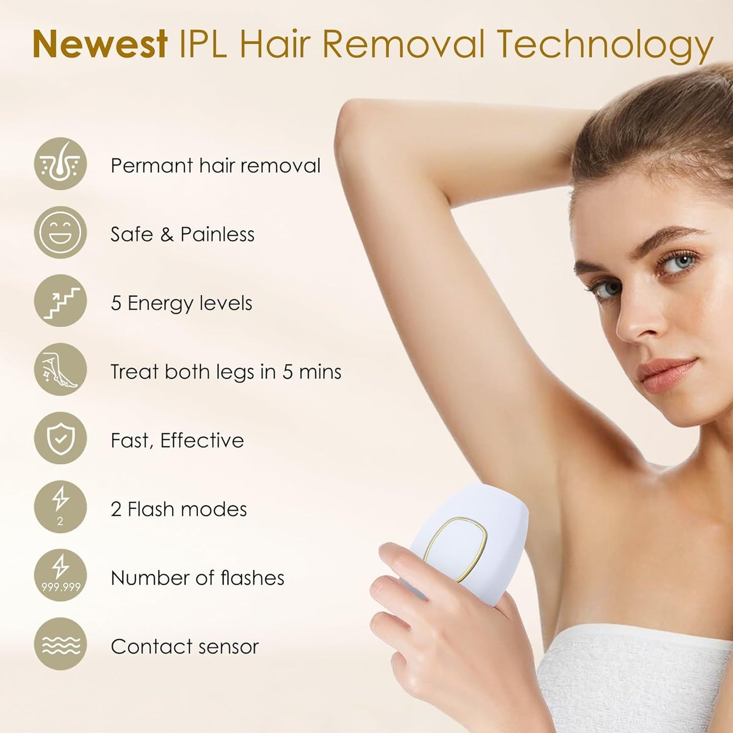 Rechargeable IPL Laser Hair Remover