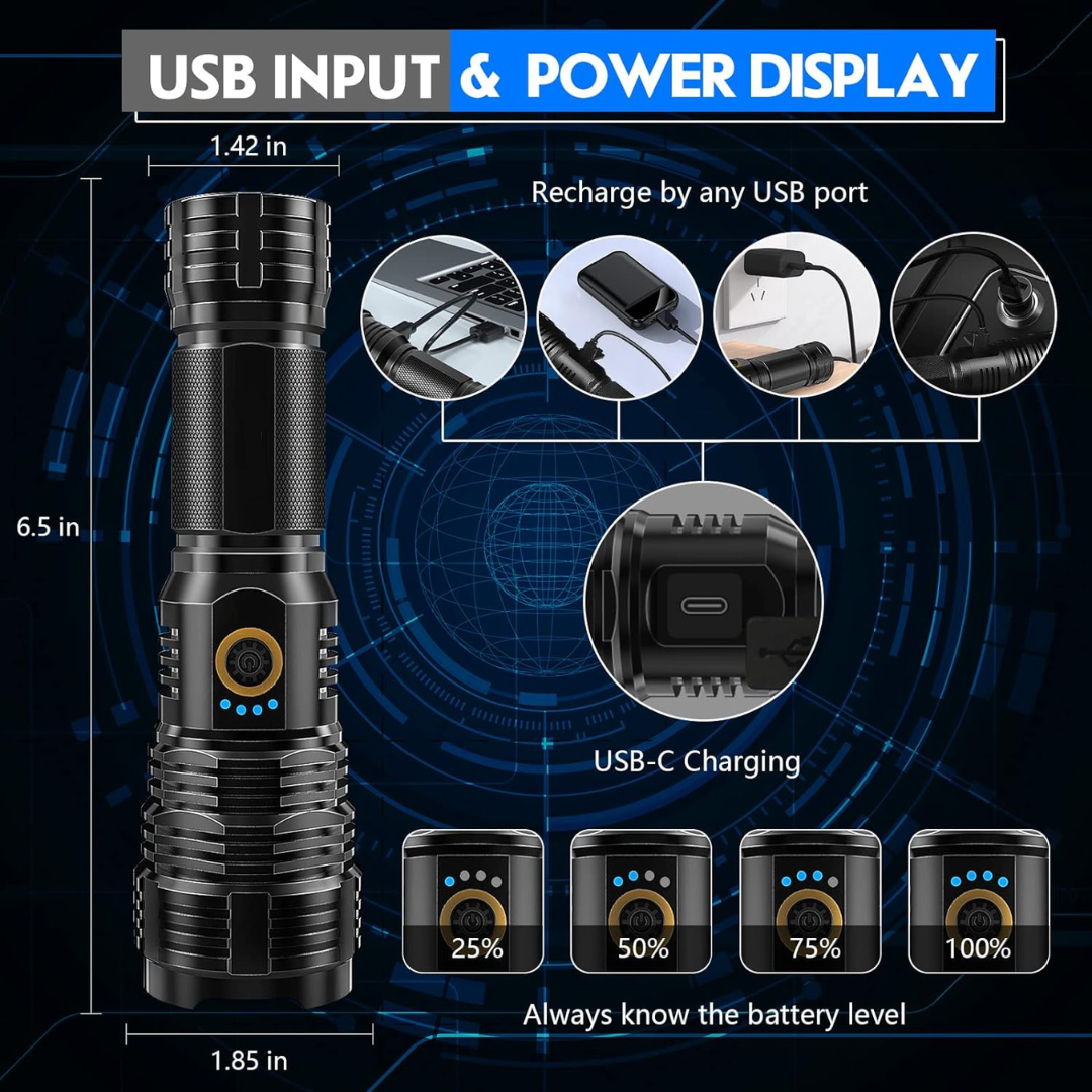 LP200XL RECHARGEABLE LED FLASHLIGHT